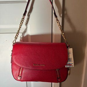 Bedford Legacy Medium Pebbled Leather Shoulder Bag  Bright Red
